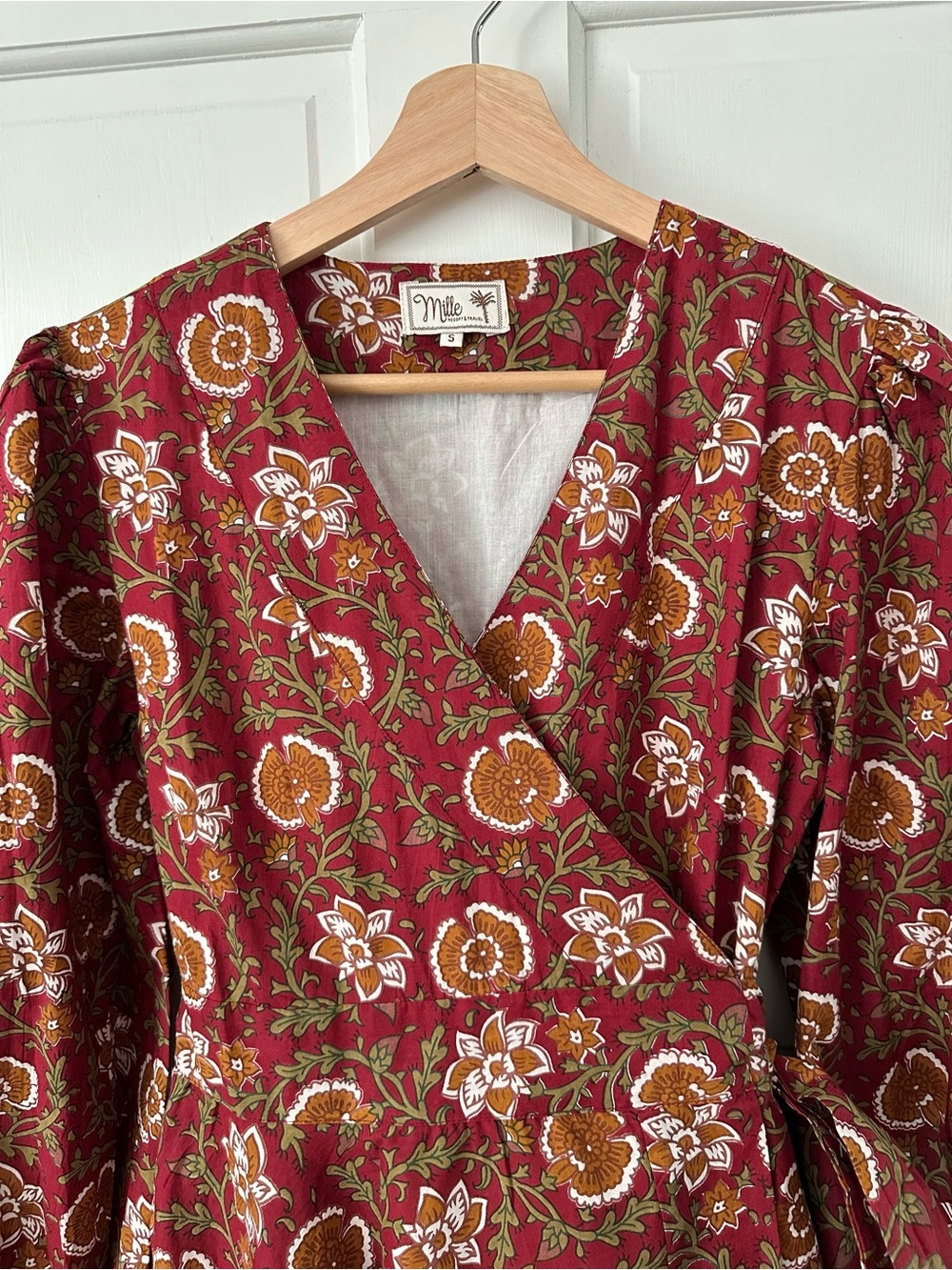 Mille Resort Wear Nan Wrap Mini Dress in Cinnabar New! Size S - Picture 6 of 14